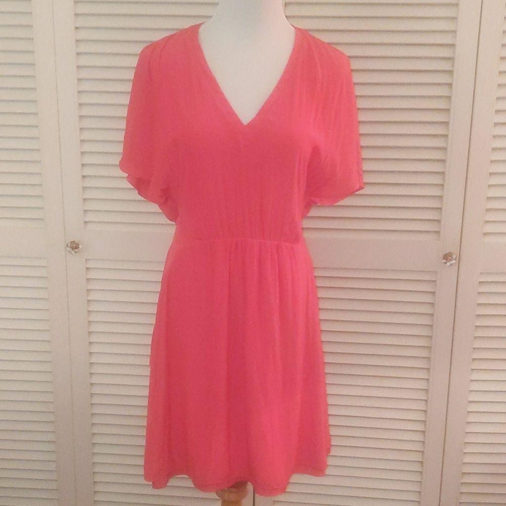 New Maje Chic magenta silk dress